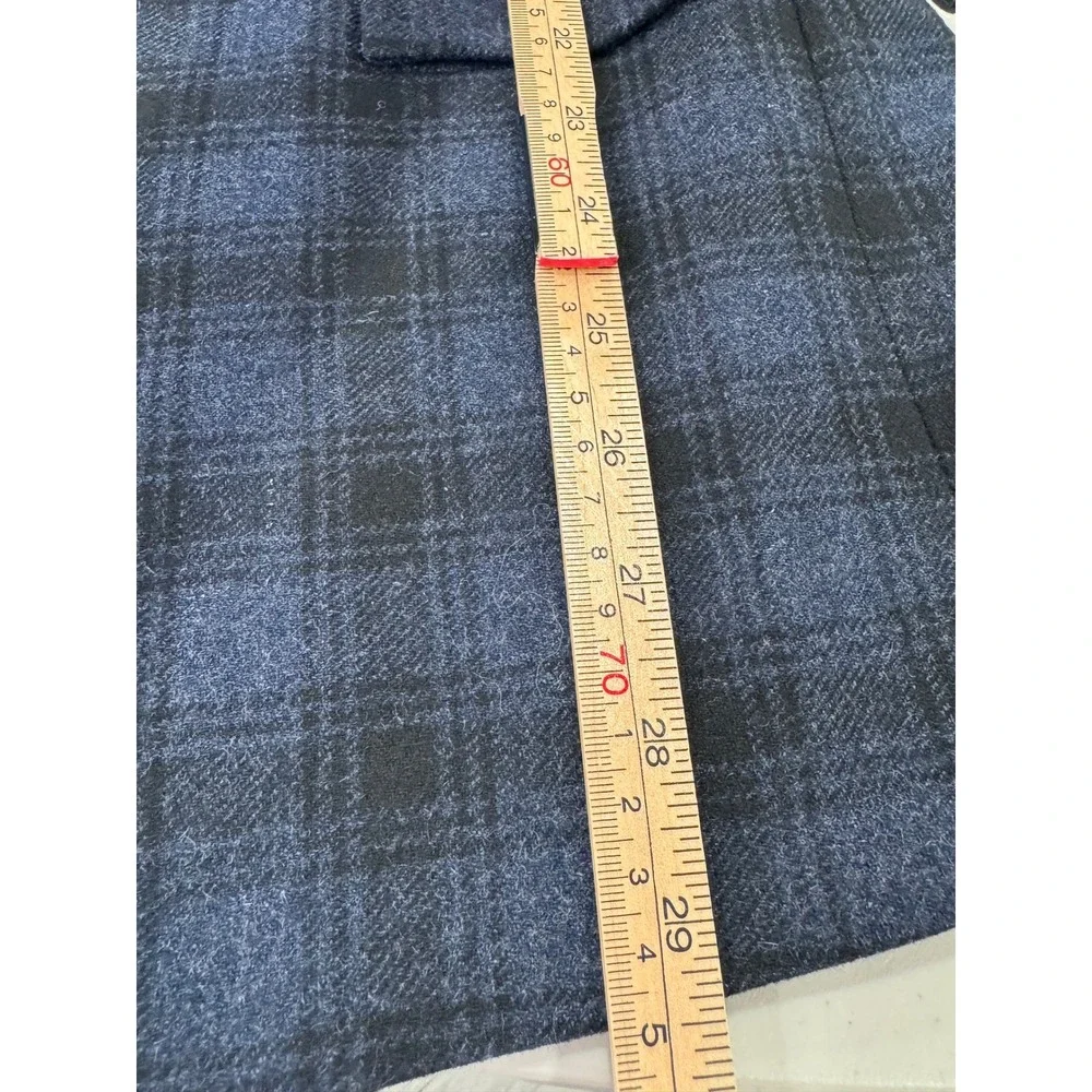 NWT J. Crew Men Blue Blazer Thompson Plaid Wool Blend Sport Coat 36